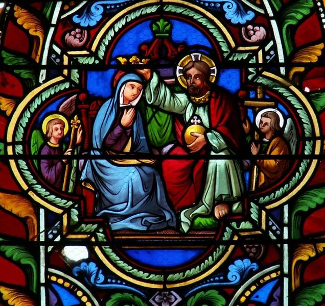 baie 6 (détail) : le Couronnement de la Vierge.