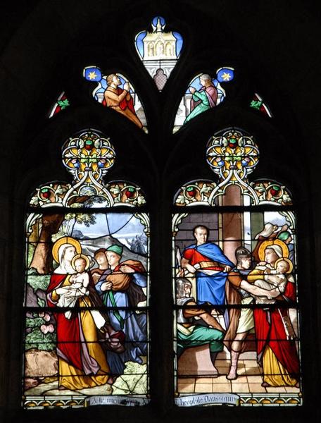 Verrière représentant la Vie de saint Cyr et sainte Julitte