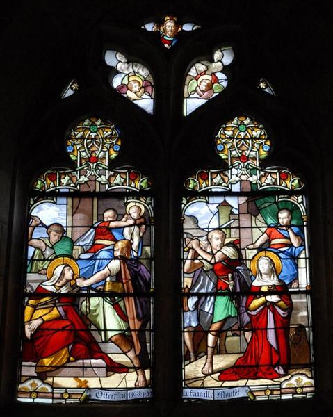 Verrière représentant la Vie de saint Cyr et sainte Julitte