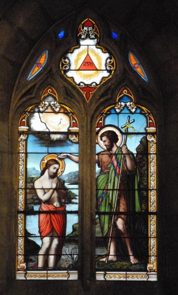 Verrière représentant le Baptême du Christ