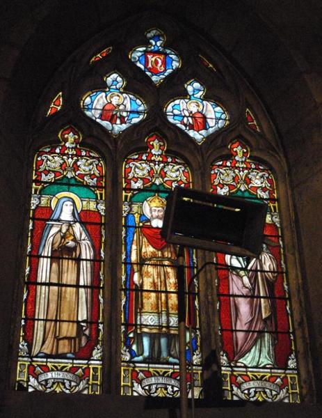 Verrière représentant sainte Thérèse, saint Henri et sainte Eudoxie