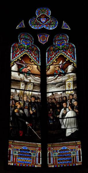chapelle Notre-Dame, baie 3 : ex-voto de la ville de Châteauroux.