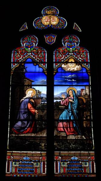 chapelle Notre-Dame, baie 5 : la Visitation, ex-voto du duc et de la duchesse de Parme.