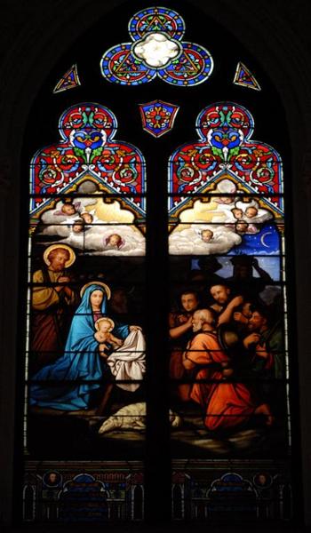 chapelle Notre-Dame, baie 8 : l'Adoration des Bergers.
