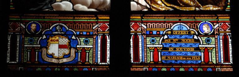 chapelle Notre-Dame, baie 9 : le Couronnement de la Vierge (détail).