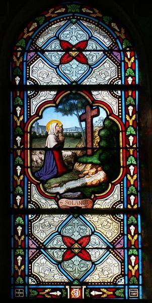 Verrière représentant sainte Solange