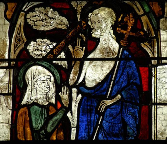 baie 0 (détail) : l'Apparition du Christ à Marie-Madeleine.