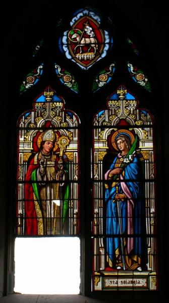chapelle, baie 2 : un saint évêque et sainte Solange.