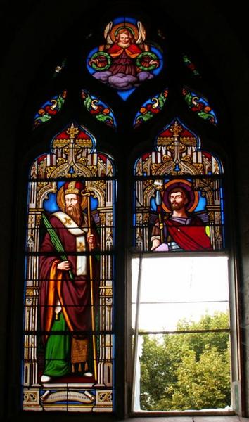 chapelle, baie 4 : saint Alexandre de Jérusalem et un soldat romain.
