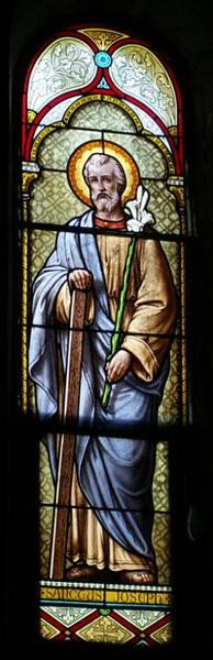 4 verrières représentant saint Joseph, sainte Marthe, saint Jean l'évangéliste et saint Michel archange