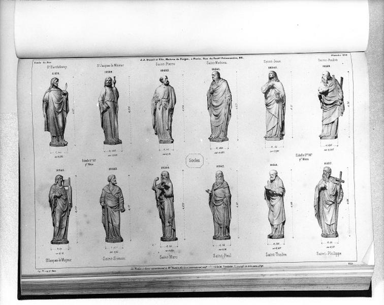 Planche 235 du catalogue de la fonderie d'art Ducel : statuettes.
