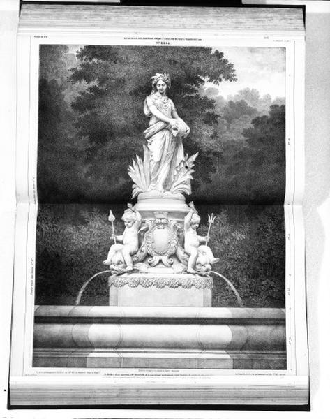 Planche 315 du catalogue de la fonderie d'art Ducel : fontaine.