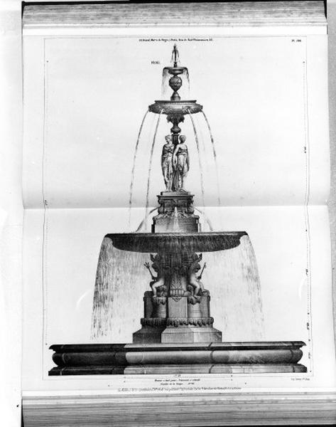 Planche 190 du catalogue de la fonderie d'art Ducel : fontaine.