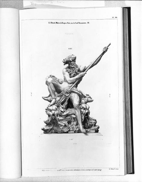 Planche 164 du catalogue de la fonderie d'art Ducel : statue d'un Fleuve.