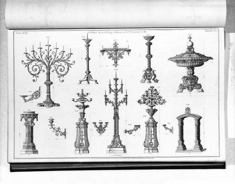 Planche 135 du catalogue de la fonderie d'art Ducel.