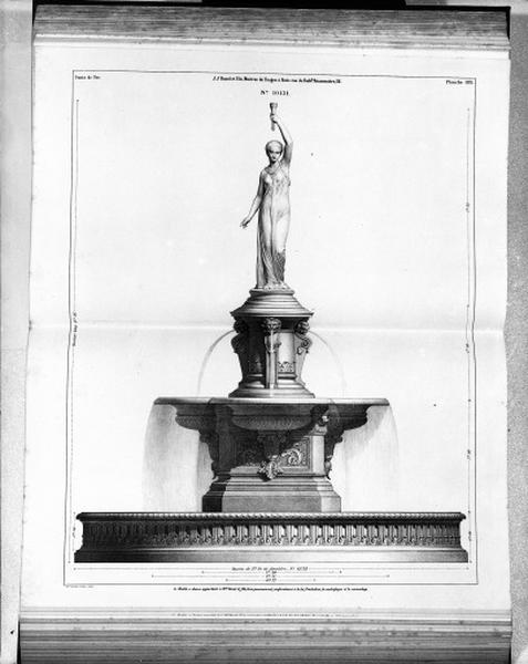 Planche 189 du catalogue de la fonderie d'art Ducel : fontaine.