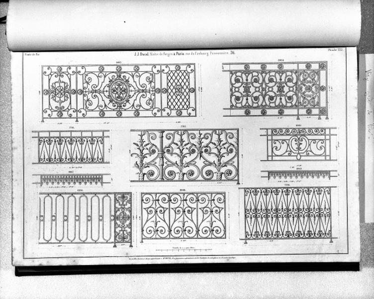 Planche 122 du catalogue de la fonderie d'art Ducel.