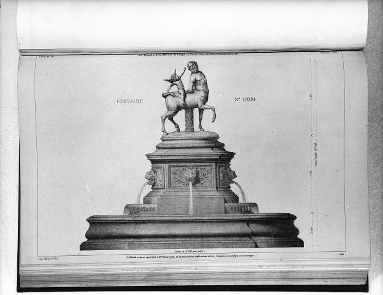 Planche 256 du catalogue de la fonderie d'art Ducel : fontaine.