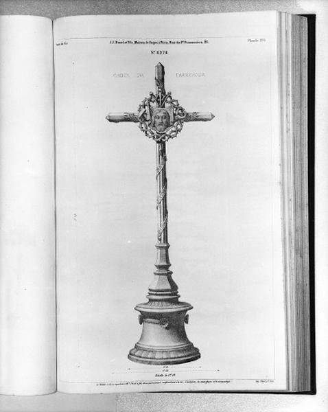 Planche 253 du catalogue de la fonderie d'art Ducel : croix de carrefour.