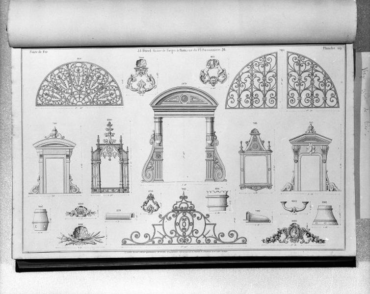 Planche 129 du catalogue de la fonderie d'art Ducel.