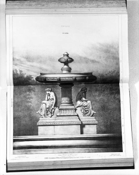 Planche du catalogue de la fonderie d'art Ducel : fontaine.