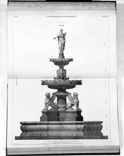 Planche 318 du catalogue de la fonderie d'art Ducel : fontaine.