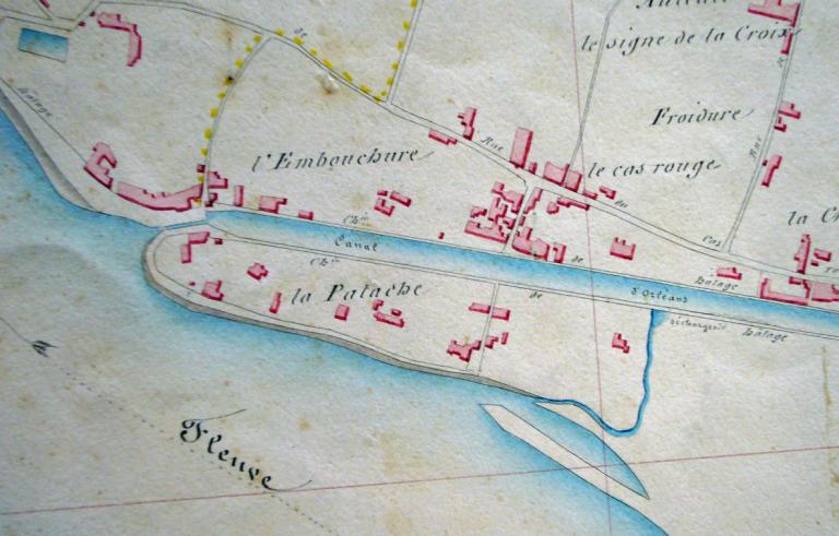 Extrait du cadastre napoléonien de 1833. Détail. (archives départementales du Loiret, 3 P 100).