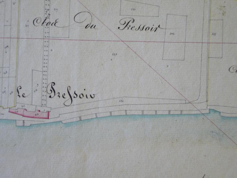 Extrait du cadastre napoléonien de 1829. (archives départementales du Loiret, 3 P 203).