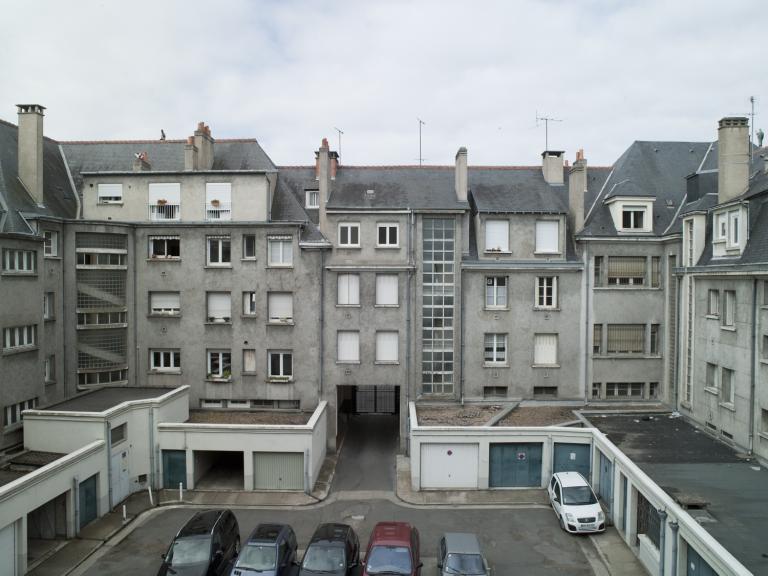 Coeur d'îlot vu depuis un immeuble de la rue Marceau.