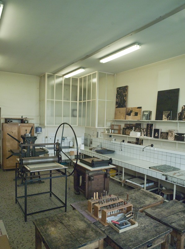 Premier étage de l'aile nord : salle de gravure.