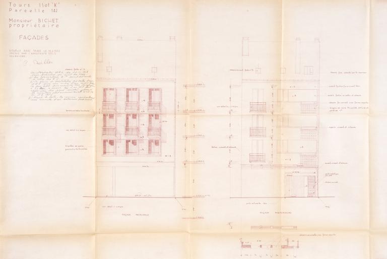 Ensemble de 4 immeubles (1 bis-3, 7-7 bis rue Marceau)