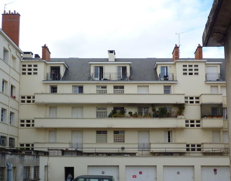 Façades postérieures de l'ensemble d'immeubles rue Berthelot.