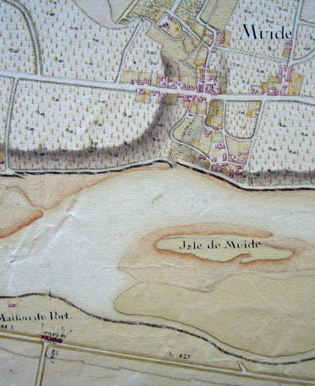 Cours de la Loire au XVIIIe siècle, détail. (archives nationales, CP F 14 10066/3/dossier 3). ; Cours de la Loire au XVIIIe siècle, détail. (archives nationales, CP F 14 10066/3/dossier 3).