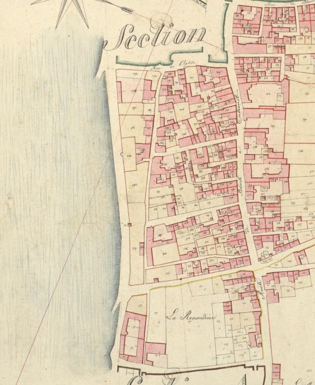 Extrait du cadastre napoléonien de 1826. (archives départementales du Loir-et-Cher, 3 P 2 208/3). ; Extrait du cadastre napoléonien de 1826. (archives départementales du Loir-et-Cher, 3 P 2 208/3).