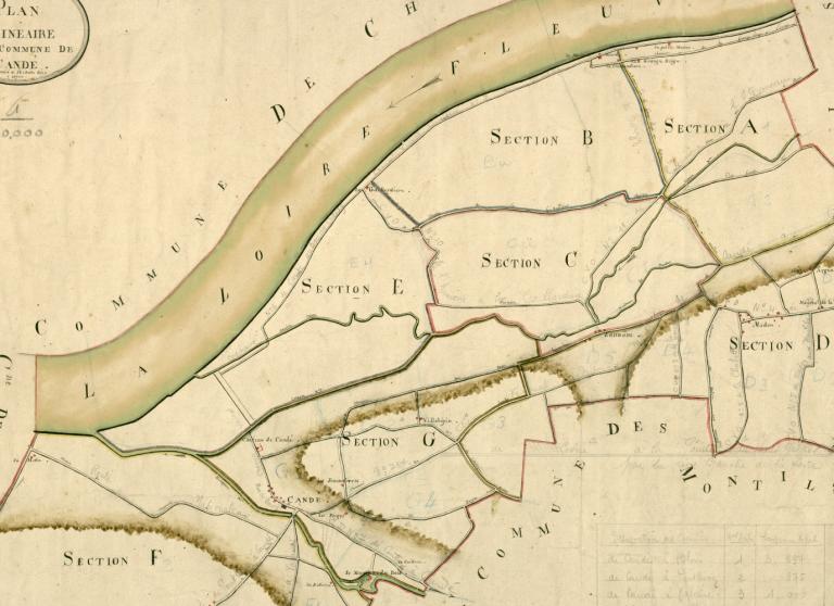 Extrait du cadastre napoléonien de 1810. (archives départementales du Loir-et-Cher, 3 P 2/29/1).