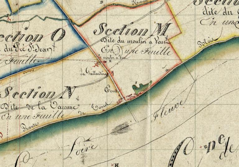 Extrait du cadastre napoléonien de 1819. (archives départementales du Loir-et-Cher, 3 P 2/168/1).