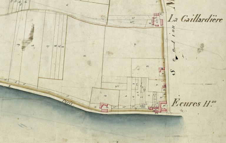 Extrait du cadastre napoléonien de 1819. (archives départementales du Loir-et-Cher, 3 P 2/168/18).