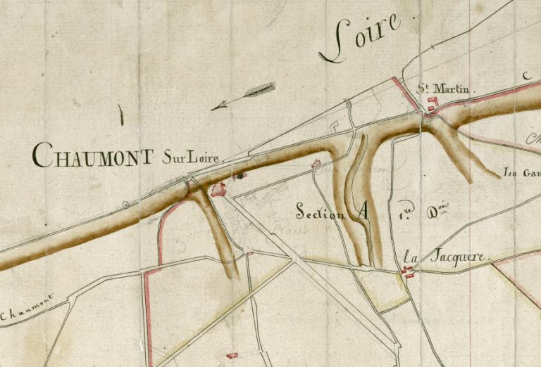 Extrait du cadastre napoléonien de 1809. (archives départementales du Loir-et-Cher, 3 P 2/45/1).