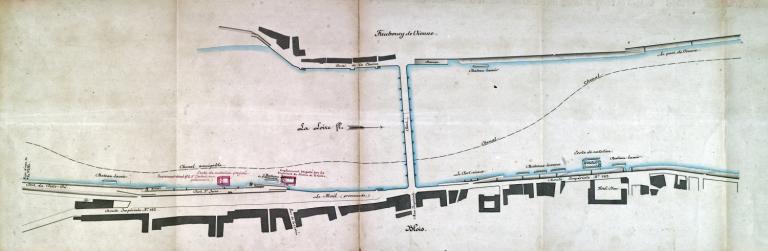 Plan du port de Blois, 27 mai 1870, ingénieur Jollois. (archives départementales du Loir-et-Cher, 3 S 150).