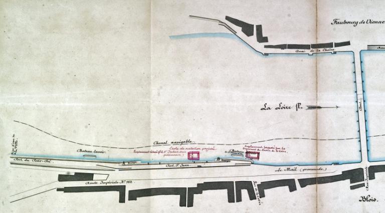 Plan du port de Blois par l'ingénieur Jollois, 1870, détail. (archives départementales du Loir-et-Cher, 3 S 150). ; Plan du port de Blois par l'ingénieur Jollois, 1870, détail. (archives départementales du Loir-et-Cher, 3 S 150). ; Plan du port de Blois par l'ingénieur Jollois, 1870, détail. (archives départementales du Loir-et-Cher, 3 S 150). ; Plan du port de Blois par l'ingénieur Jollois, 1870, détail. (archives départementales du Loir-et-Cher, 3 S 150). ; Plan du port de Blois par l'ingénieur Jollois, 1870, détail. (archives départementales du Loir-et-Cher, 3 S 150).