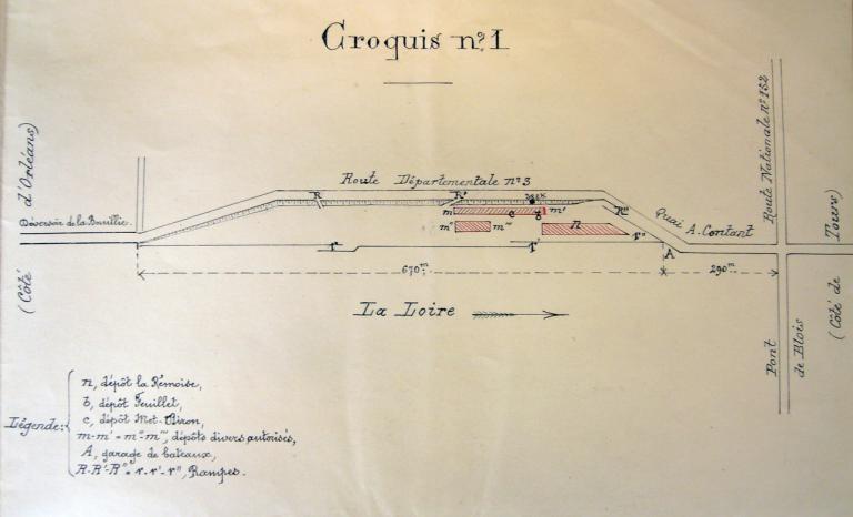 Plan du port de la Creusille à Blois, 31 mai 1909, par le conducteur subdivisionnaire Aillard. Croquis illustrant le rapport daté du 4 juin 1909. (archives départementales du Loir-et-Cher, 3 S 156). ; Plan du port de la Creusille à Blois, 31 mai 1909, par le conducteur subdivisionnaire Aillard. Croquis illustrant le rapport daté du 4 juin 1909. (archives départementales du Loir-et-Cher, 3 S 156). ; Plan du port de la Creusille à Blois, 31 mai 1909, par le conducteur subdivisionnaire Aillard. Croquis illustrant le rapport daté du 4 juin 1909. (archives départementales du Loir-et-Cher, 3 S 156). ; Plan du port de la Creusille à Blois, 31 mai 1909, par le conducteur subdivisionnaire Aillard. Croquis illustrant le rapport daté du 4 juin 1909. (archives départementales du Loir-et-Cher, 3 S 156). ; Plan du port de la Creusille à Blois, 31 mai 1909, par le conducteur subdivisionnaire Aillard. Croquis illustrant le rapport daté du 4 juin 1909. (archives départementales du Loir-et-Cher, 3 S 156).