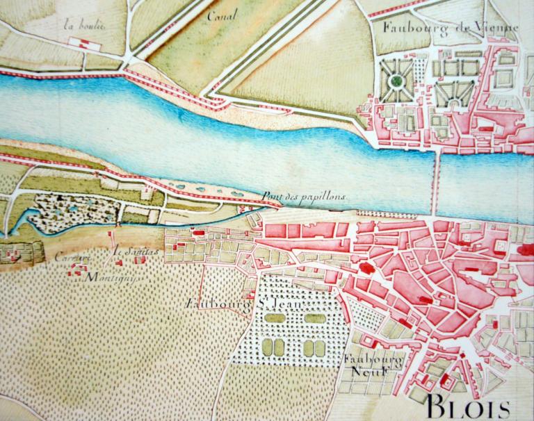Extrait de l'Atlas de Trudaine, entre 1745 et 1780. (archives nationales, CP F 14 bis 8493).