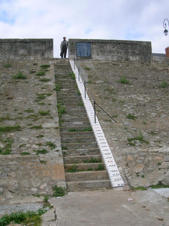 Echelle hydrométrique.