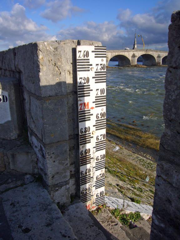 Echelle hydrométrique.