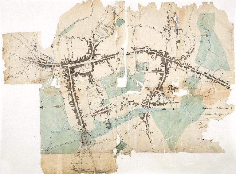 Plan de la ville de Nogent-le-Rotrou. (Archives municipales de Nogent-le-Rotrou).