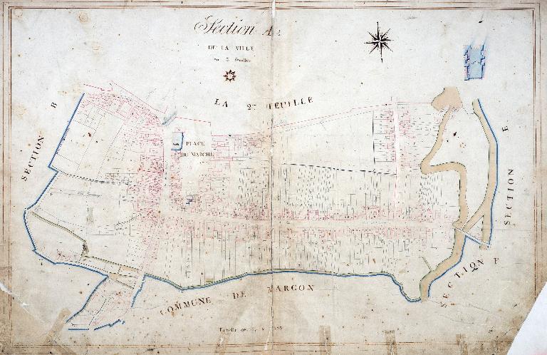 Cadastre ancien de Nogent-le-Rotrou, 1811, section A1. (Archives municipales de Nogent-le-Rotrou). ; Cadastre ancien de Nogent-le-Rotrou, 1811, section A1. (Archives municipales de Nogent-le-Rotrou).