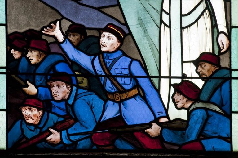 Détail de la baie 4 : soldats.