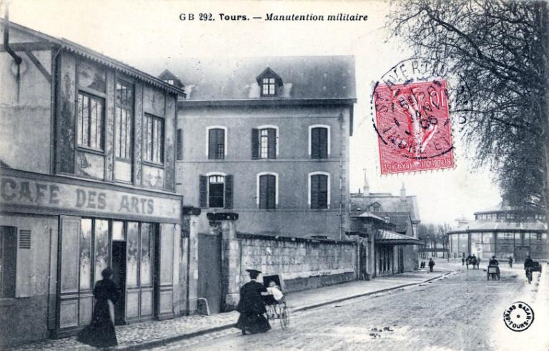 Vue de la Manutention militaire, [1er quart 20e siècle]. (archives municipales de Tours, 11 Fi 15.2659).