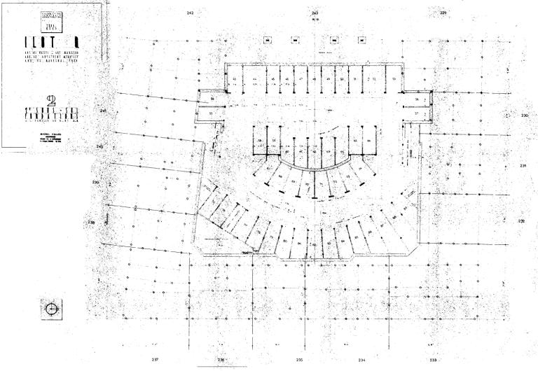 Plan du deuxième sous-sol, M. Vallée arch., [1955]. (archives municipales de Tours, Permis de construire 1955/n°482).