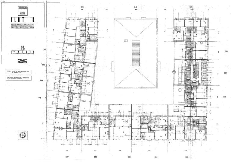 Plan du premier étage, M. Vallée arch., [1955]. (archives municipales de Tours, Permis de construire 1955/n°482).